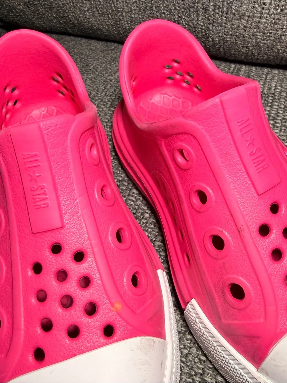 Converse All Star Play Lite CX Toddler Slip-On Shoes Fuschia Pink size 10